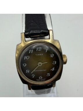 Vtg Timex 5532 Mechanical Watch Great Britain Serviced Running New Strap